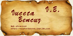 Vuceta Bencuz vizit kartica